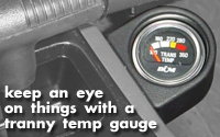 Installing a transmission temp gauge