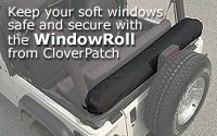 Store and protect your soft top windows with the Window Roll by Clover Patch